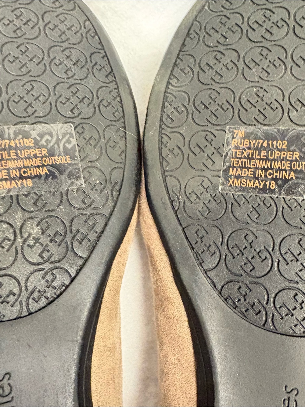 Daisy Fuentes Taupe Suede Flats with Silver Medallion - Picture 6 of 8